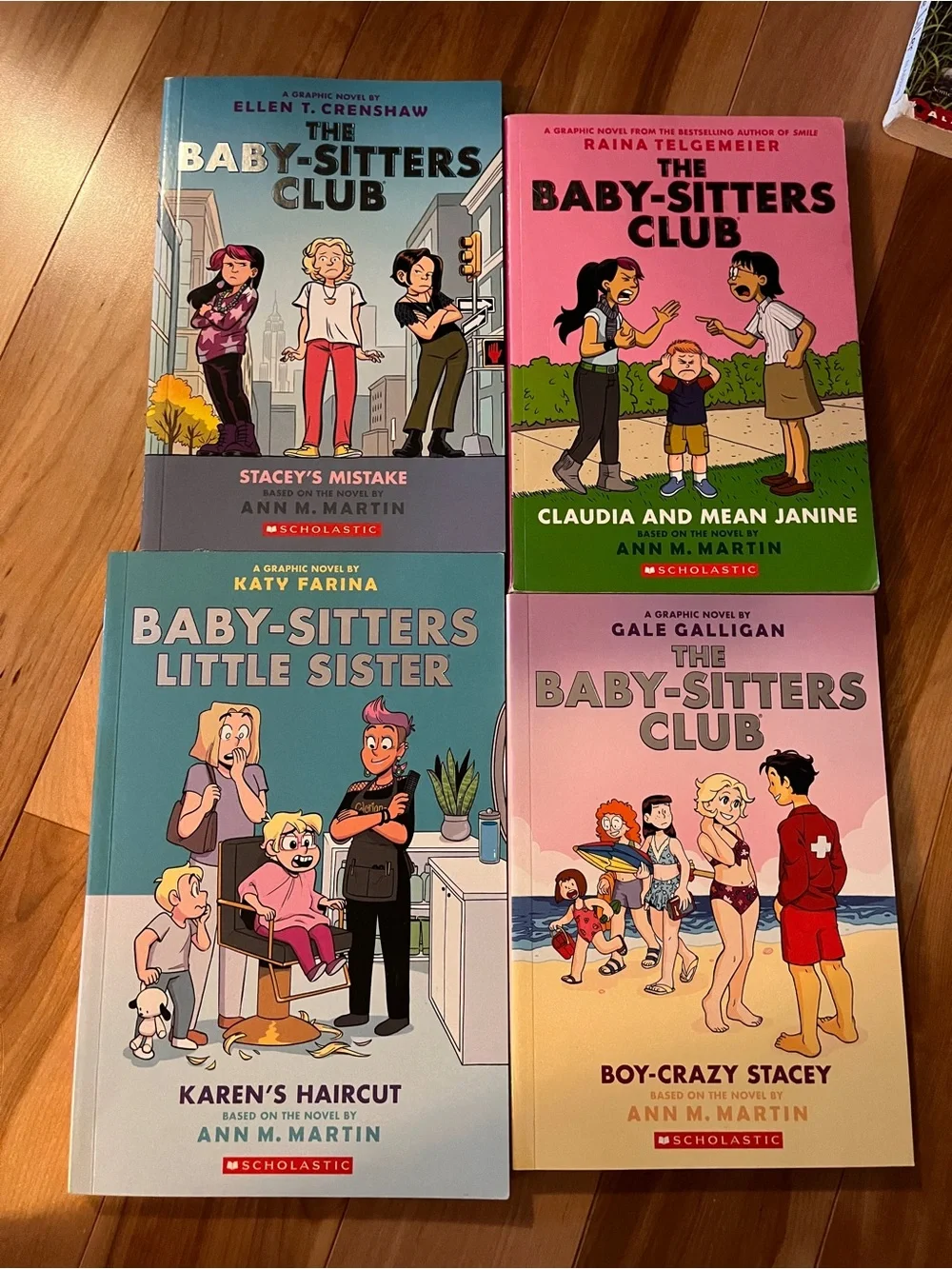 Scholastic Baby-Sitters Club Graphic Novels - Blue, Pink, Teal, Peach Covers